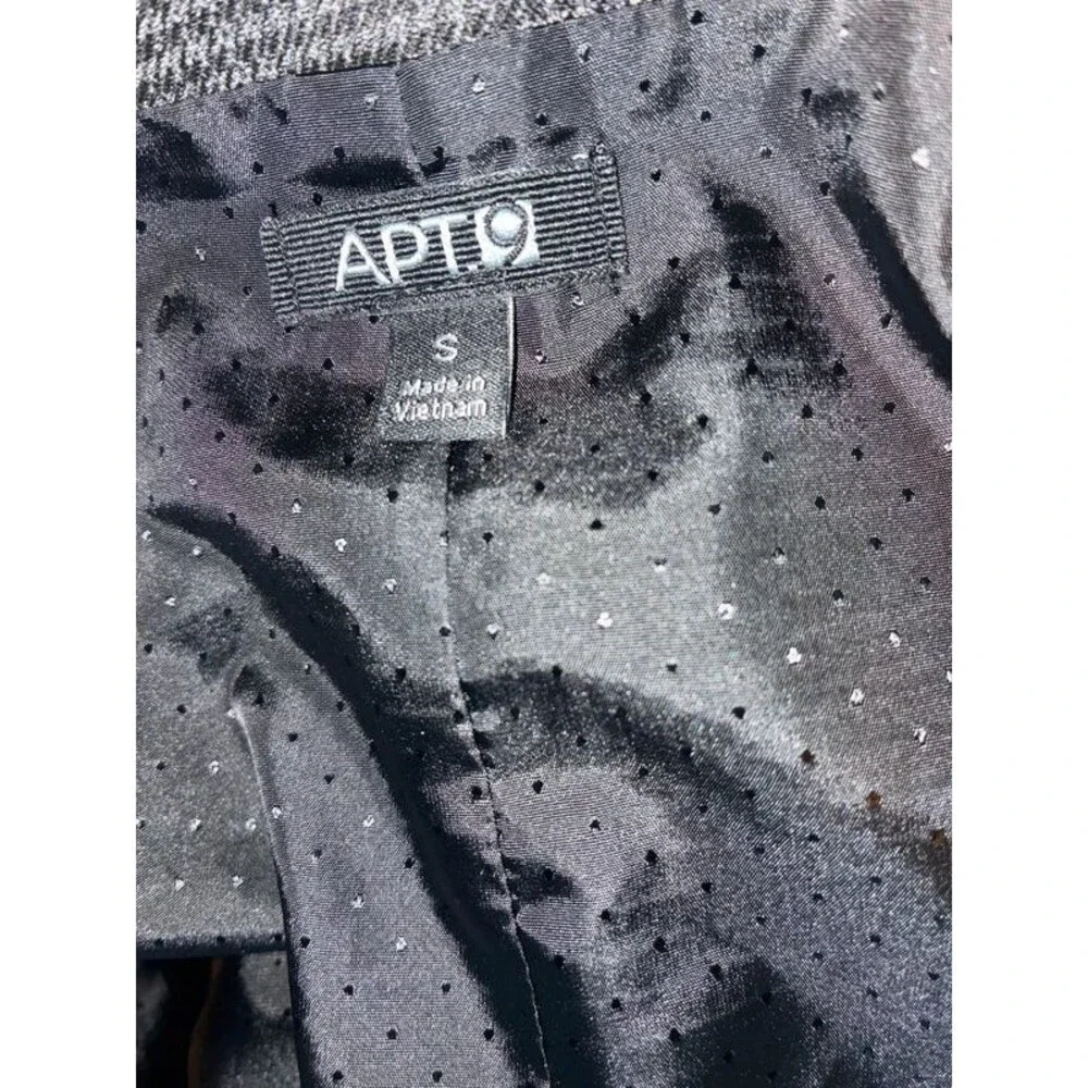Apt 9 Mens Suit Vest Waistcoat Gray Micro Pattern Houndstooth Plaid Formal Small